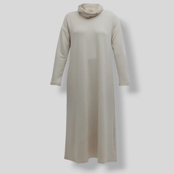 NEW Natori Ulla Lounger Dress Ivory Cocoon Sweater Dress Butter Soft Pockets Sm - Picture 1 of 10